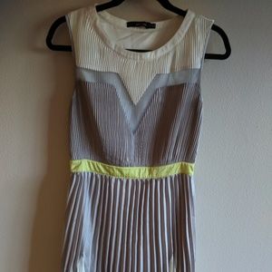 Pleated silk dress